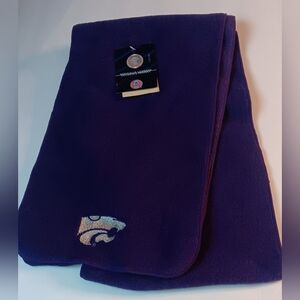 KANSAS STATE UNIVERSITY WILDCATS NCAA One Size, 56" Fleece,Scarf, PURPLE.